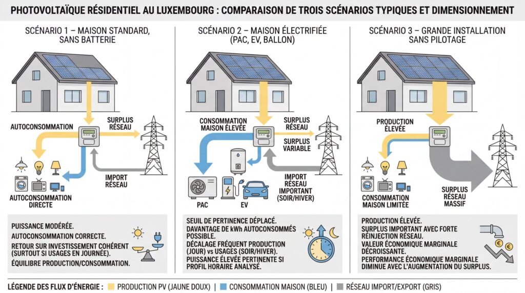 scénarios typiques observés en résidentiel