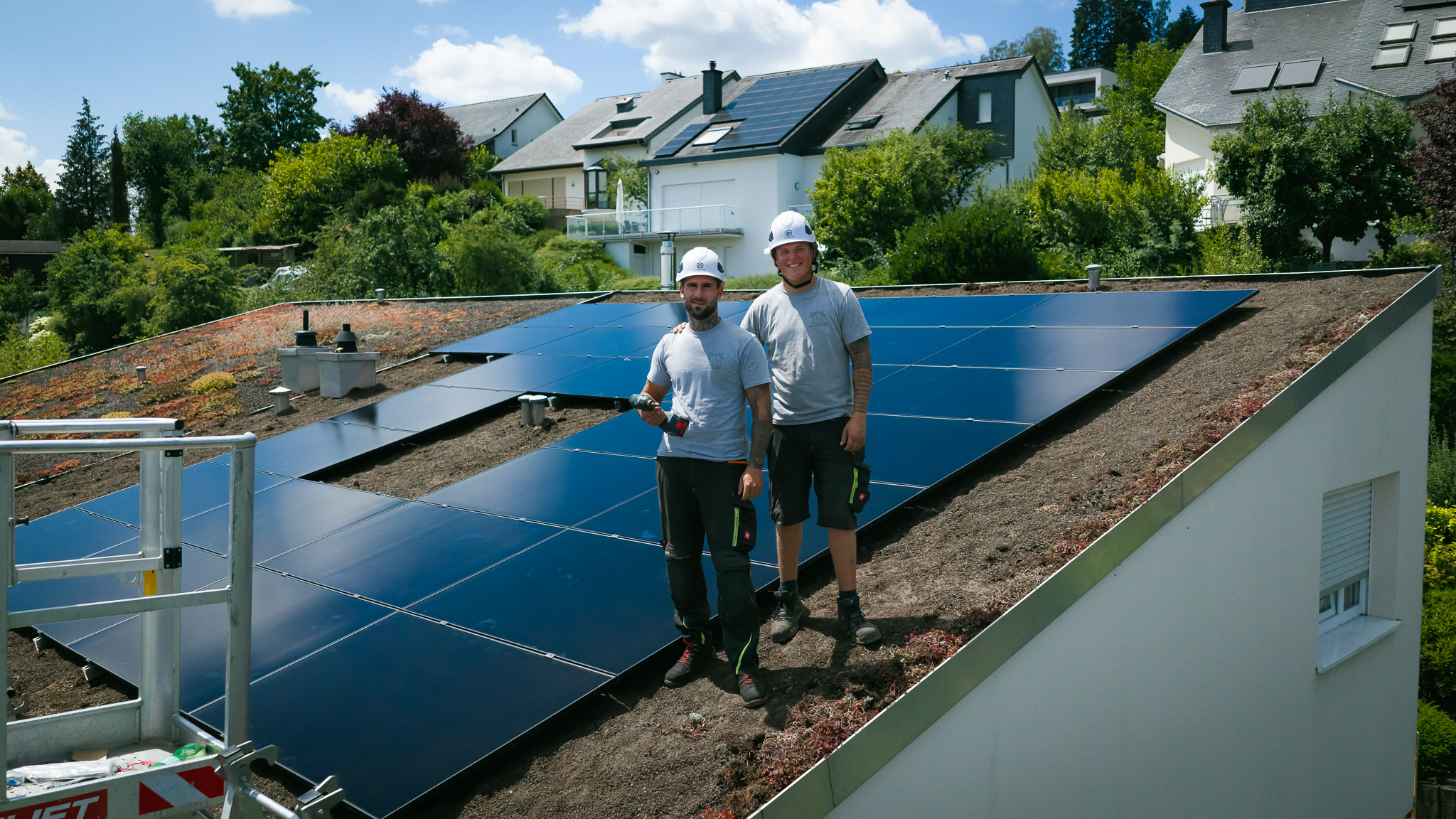 28 auf einem Haus in Schuttrange installierte Solarmodule